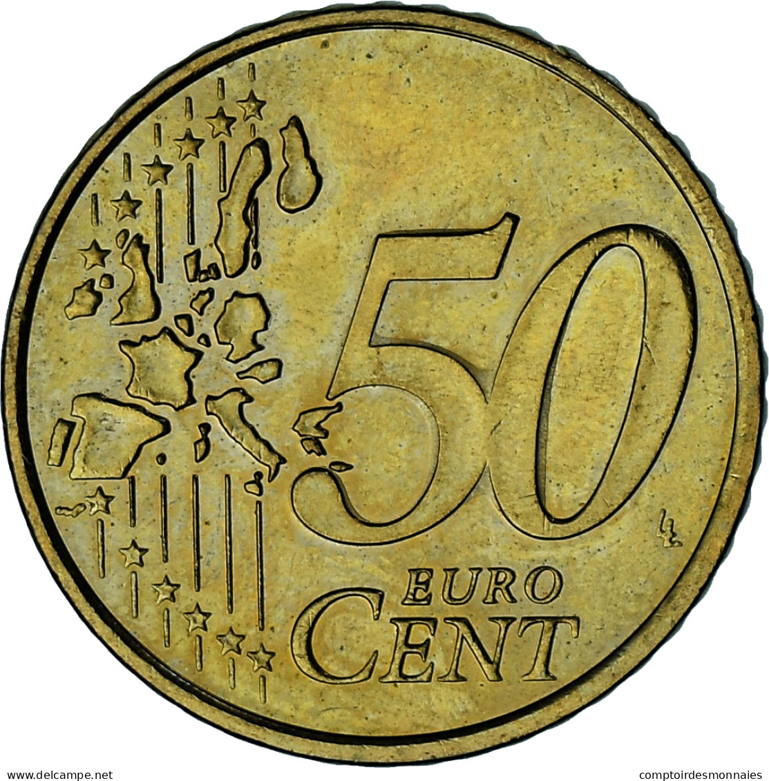 Monaco, Rainier III, 50 Euro Cent, 2002, Paris, SUP, Laiton, Gadoury:MC177 - Monaco