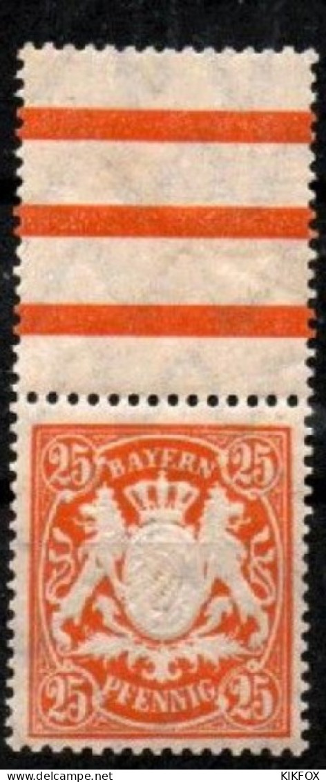 BAYERN, ALTDEUTSCHLAND ,1888- 1900, MI 62, STAATSWAPPEN AUF ORNAMENT, POSTFRISCH, NEUF, - Nuovi