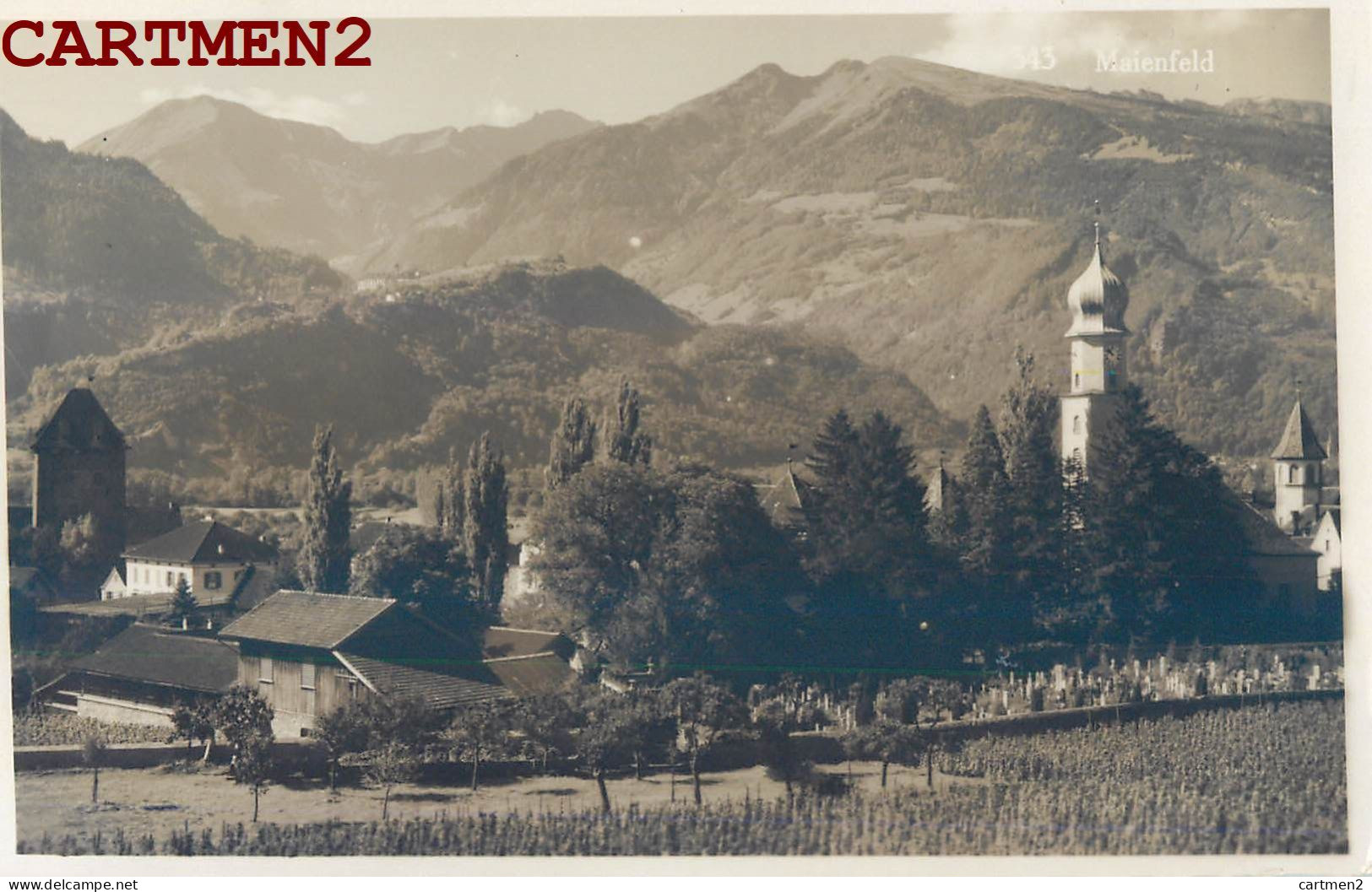 CARTE PHOTO : MAIENFELD CANTON DU GRISONS SUISSE - Maienfeld