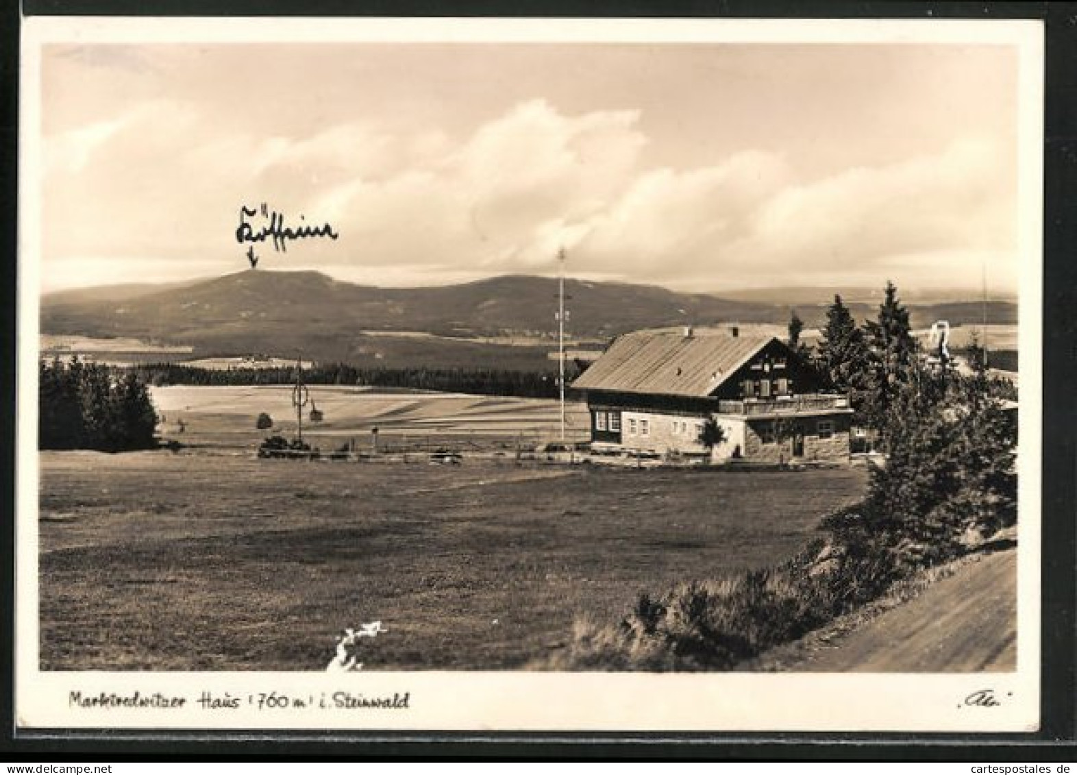 AK Marktredwitz, Gasthof Marktredwitzer Haus Im Steinwald, Blick Zur Kösseine  - Marktredwitz