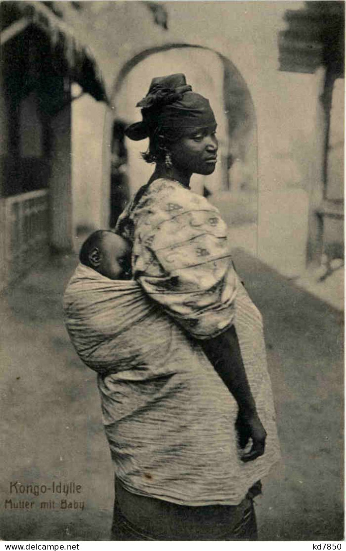 Kongo-Idylle - Mutter Mit Baby - Ehemalige Dt. Kolonien