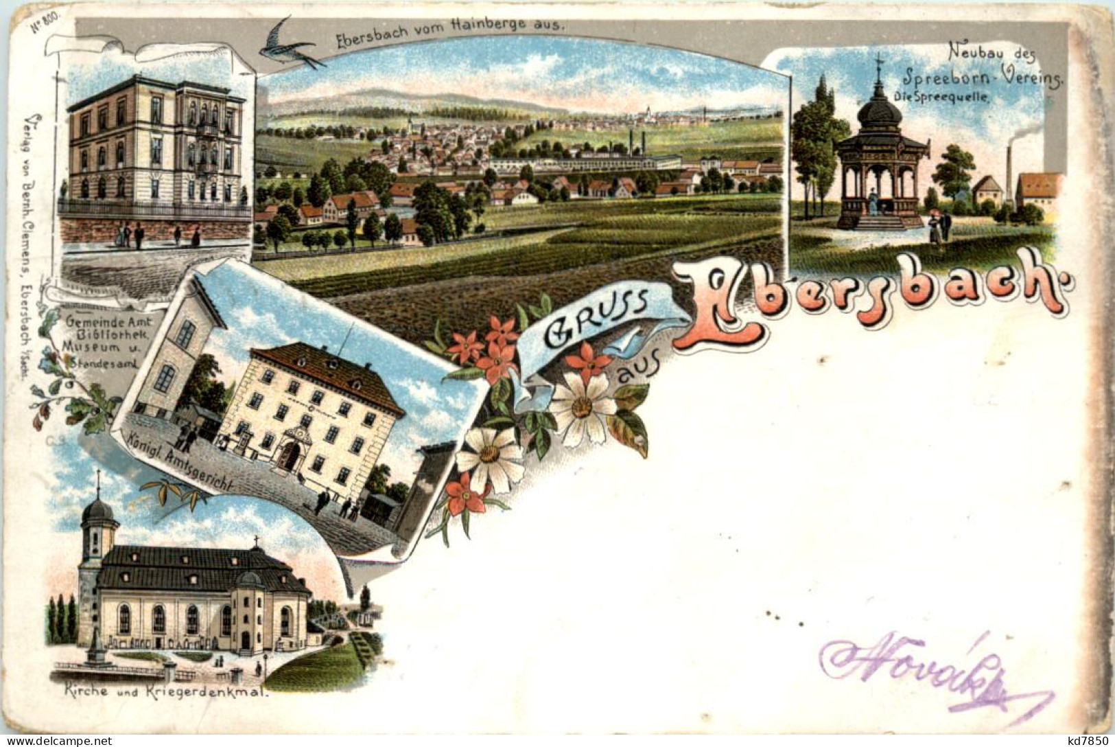 Gruss Aus Ebersbach - Litho - Ebersbach (Loebau/Zittau)