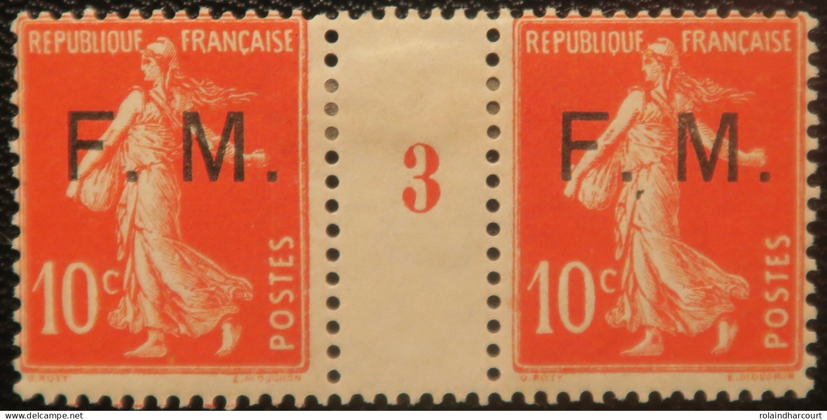 LP2943/83 - FRANCE - 1913 - TYPE SEMEUSE CAMEE - F.M. - N°5 Mill 3 TIMBRES NEUFS* - Millésime
