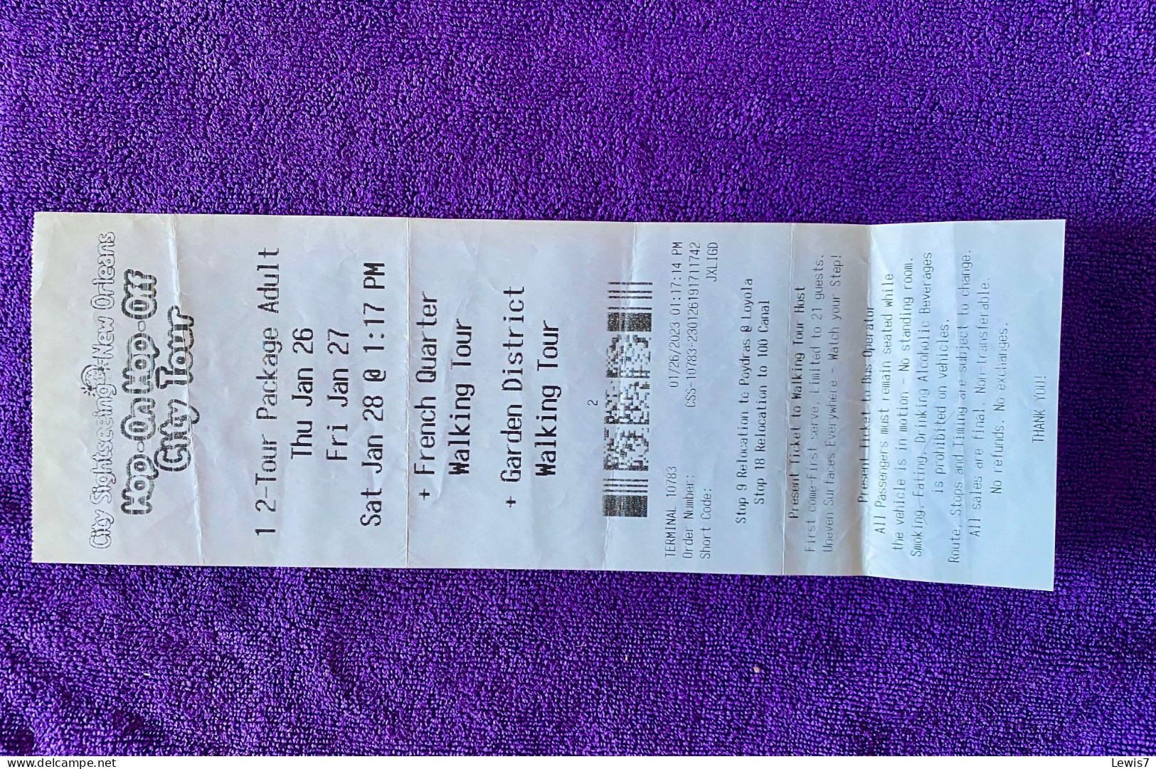 Bus Ticket  - 2 Day Pass - NEW-ORLEANS - U.S.A - Mundo