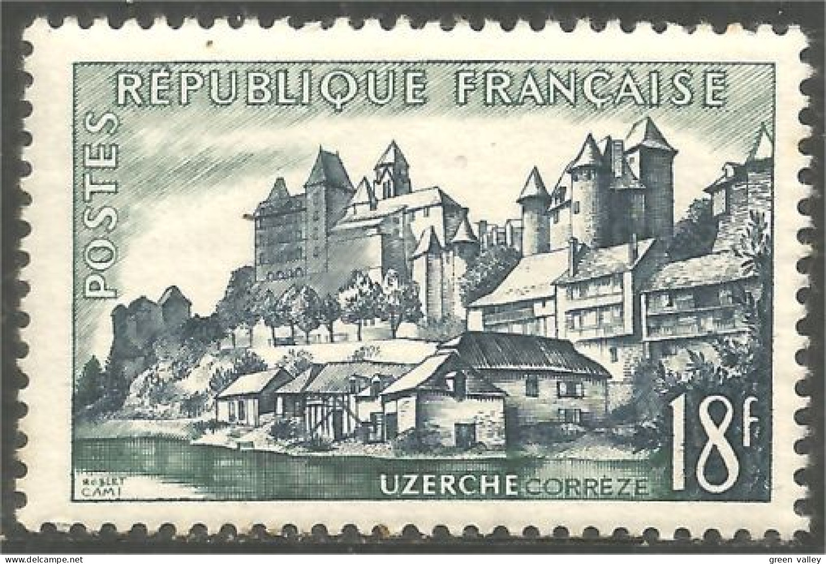 340 France Yv 1040 Uzerche Chateau Castle Schloss Castello Castillo MNH ** Neuf SC (1040-1) - Castles