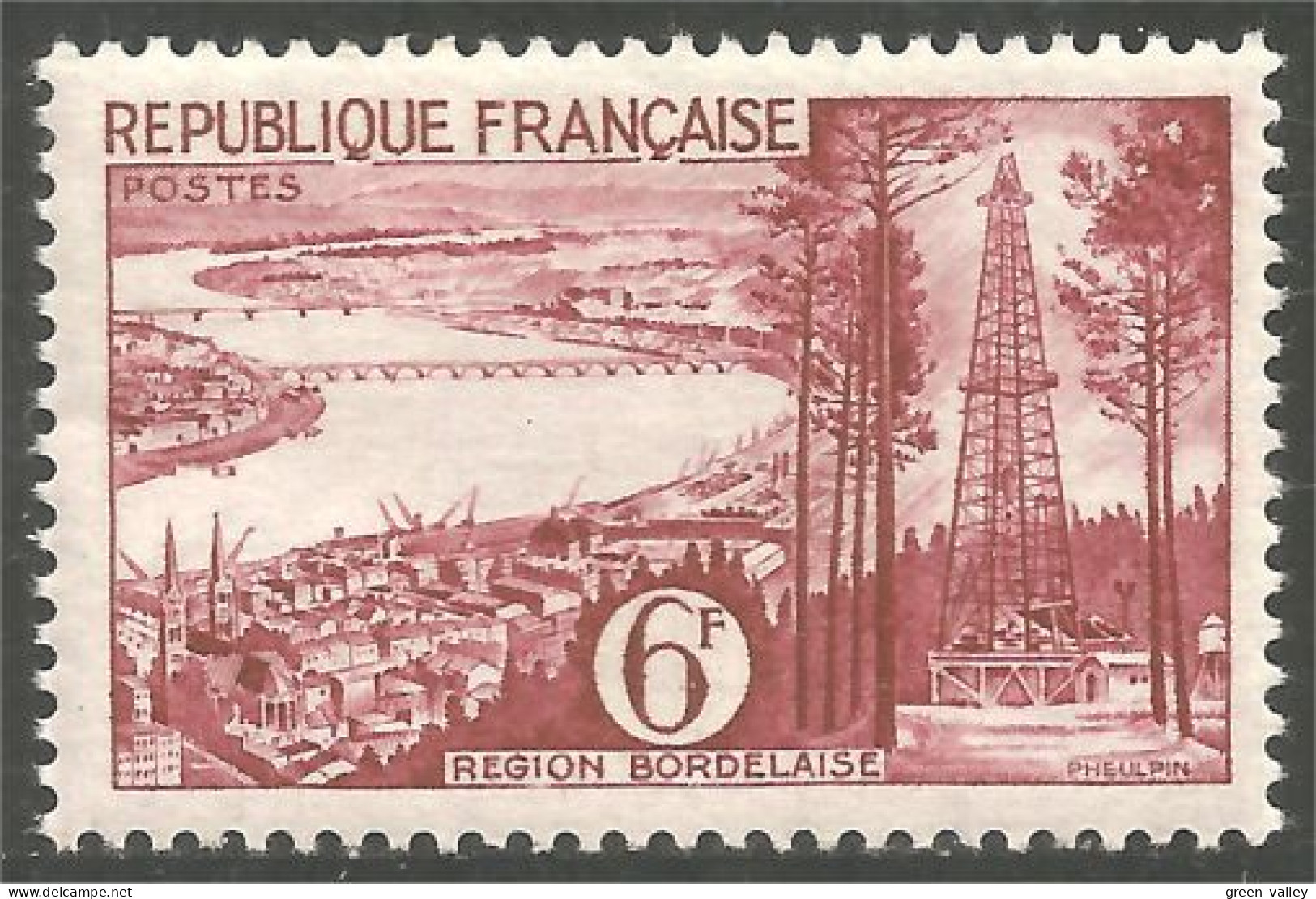 340 France Yv 1036 Bordeaux Oil Rig Puits Pétrole MNH ** Neuf SC (1036-1c) - Pétrole