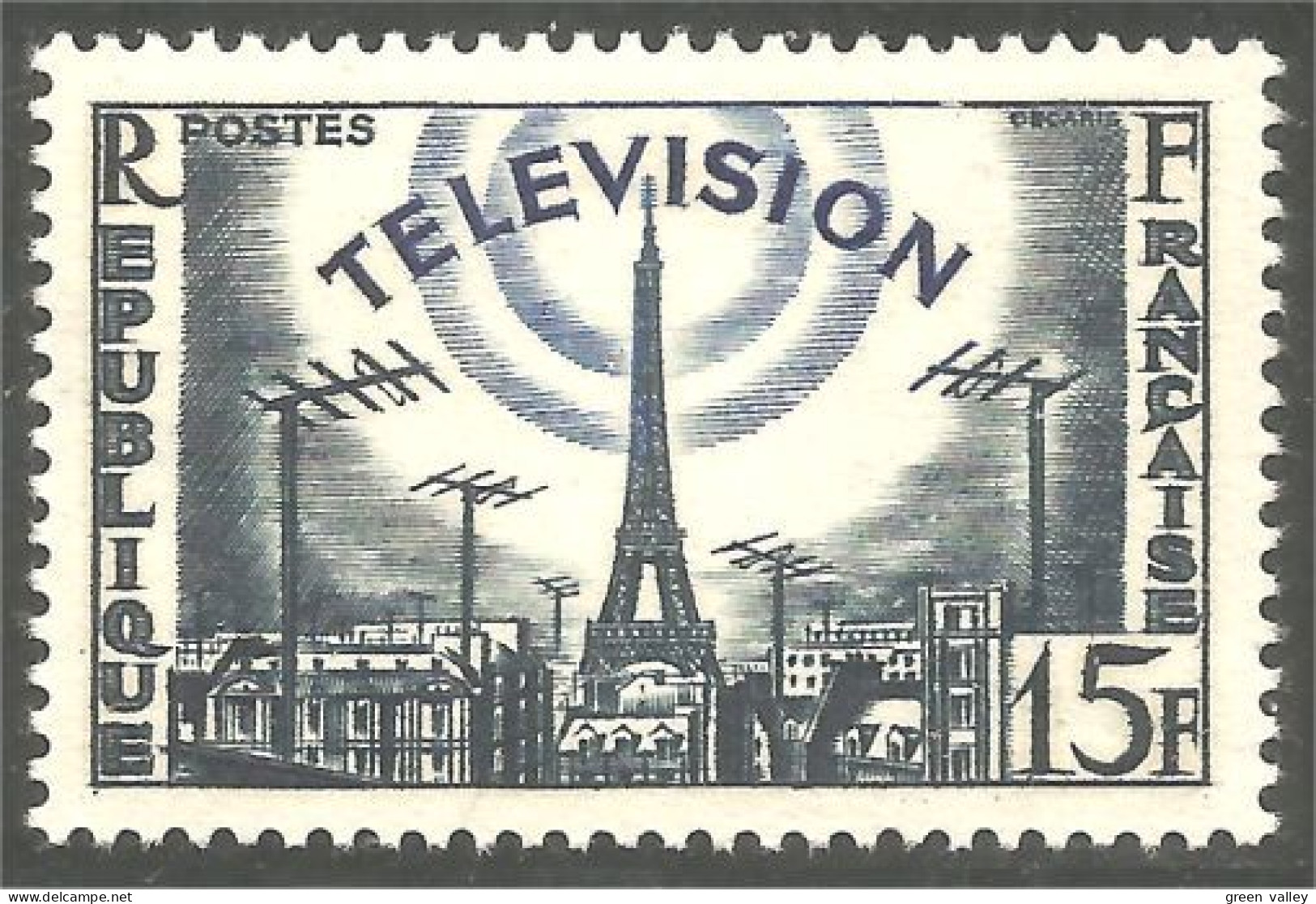 340 France Yv 1022 Antenne Television Antenna Tour Eiffel Tower MNH ** Neuf SC (1022-1d) - Andere & Zonder Classificatie