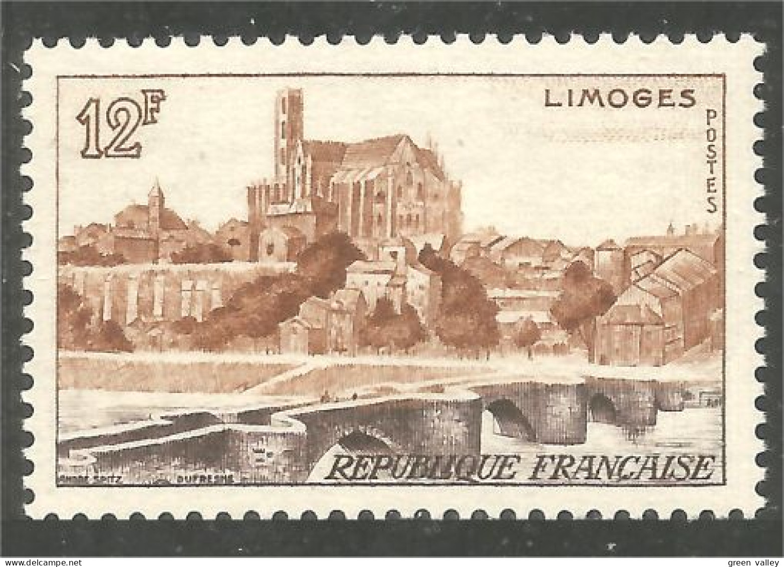 340 France Yv 1019 Limoges Pont Bridge Brucke Ponte MNH ** Neuf SC (1019-1c) - Bridges