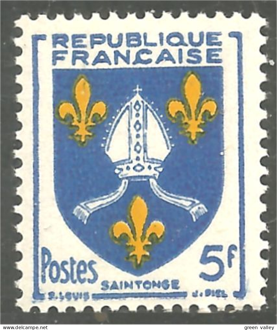 340 France Yv 1005 Armoiries 1954 Coat Arms Saintonge MNH ** Neuf SC (1005-3) - Briefmarken