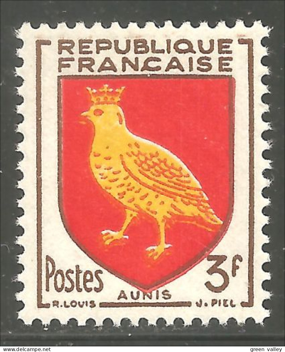 340 France Yv 1004 Armoiries 1954 Coat Arms Aunis MNH ** Neuf SC (1004-1b) - Briefmarken