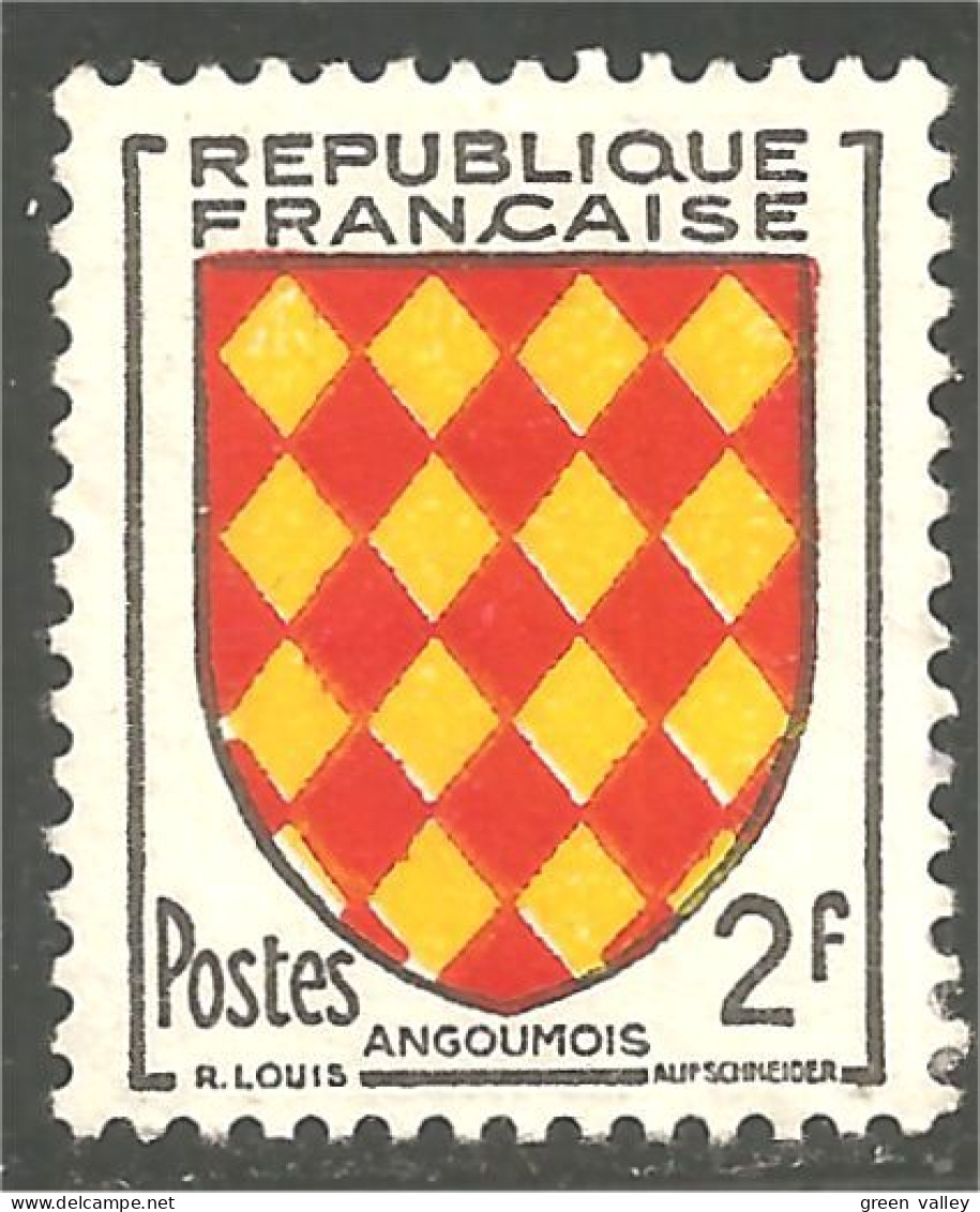 340 France Yv 1003 Armoiries 1954 Coat Arms Angoumois MNH ** Neuf SC (1003-1b) - Postzegels