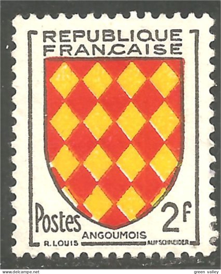 340 France Yv 1003 Armoiries 1954 Coat Arms Angoumois MNH ** Neuf SC (1003-1b) - Timbres