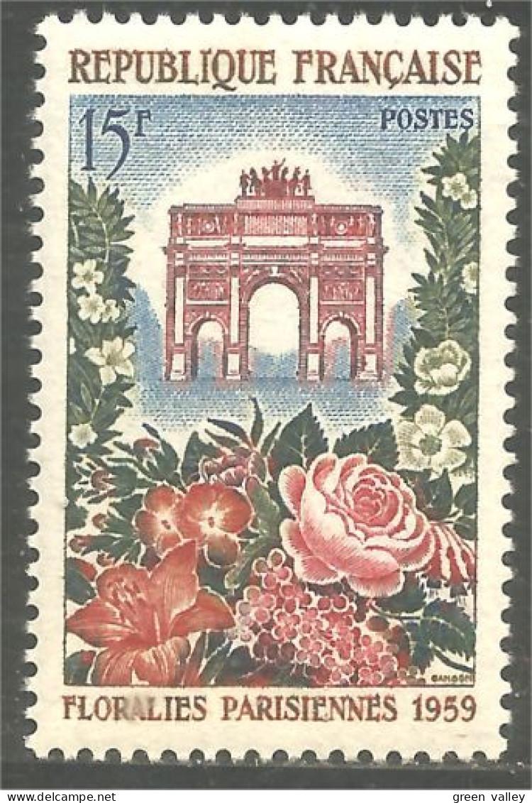 341 France Yv 1189 Floralies Paris Floral Exhibition Roses MNH ** Neuf SC (1189-1c) - Rozen