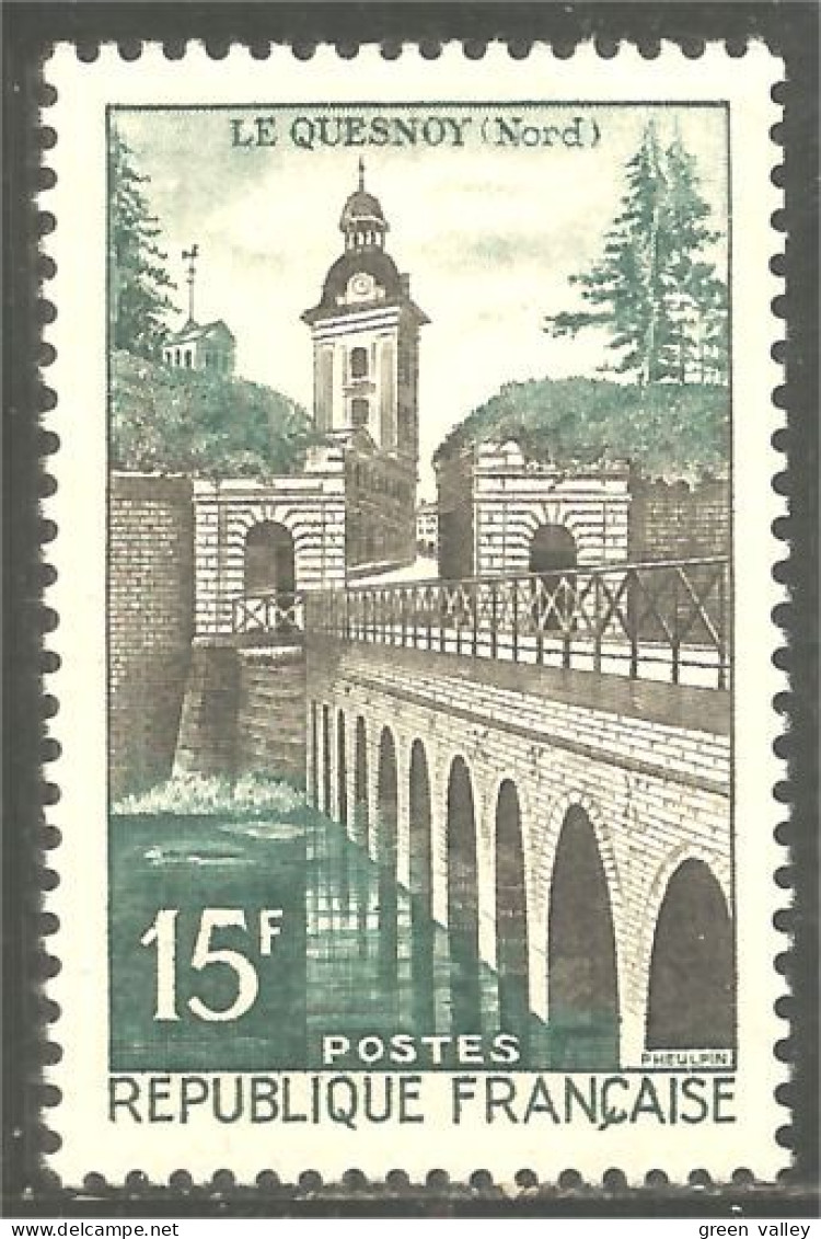 341 France Yv 1106 Le Quesnoy 15 F Remparts Fortifications Pont Bridge Brücke Ponte MNH ** Neuf SC (1106-1b) - Bridges