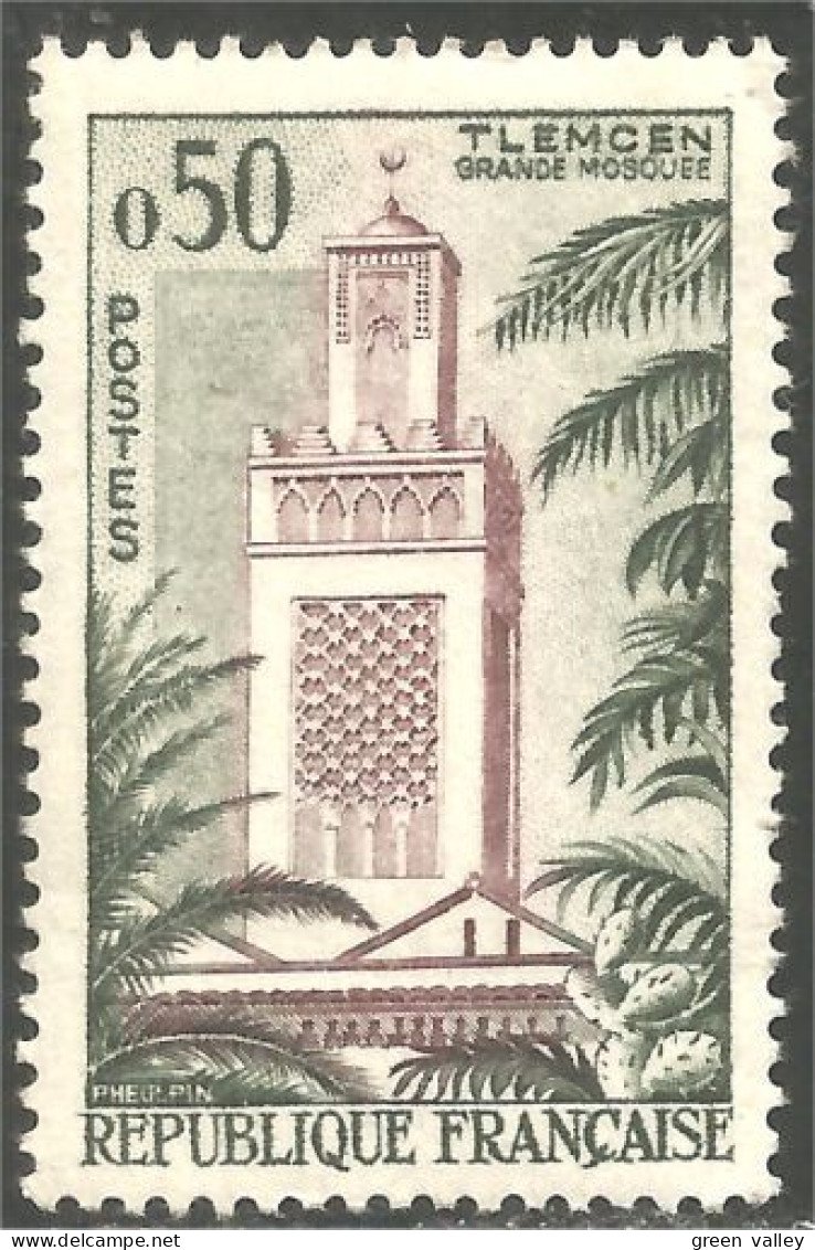 342 France Yv 1238 Mosquée Mosque Tlemcen MNH ** Neuf SC (1238-1b) - Mezquitas Y Sinagogas