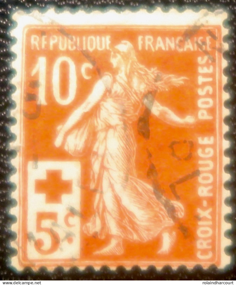 LP2943/93 - FRANCE - 1914 - TYPE SEMEUSE - CROIX ROUGE - N°147 Oblitéré - Gebruikt