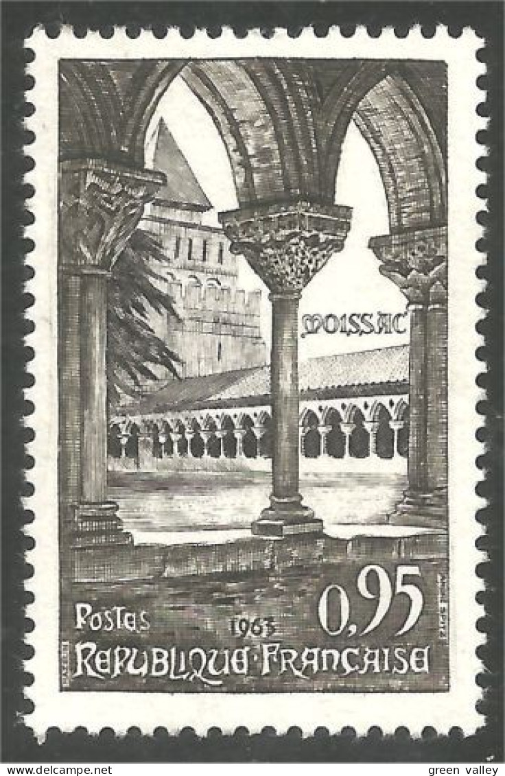 343 France Yv 1394 Abbaye Moissac Abbey MNH ** Neuf SC (1394-1b) - Abbayes & Monastères