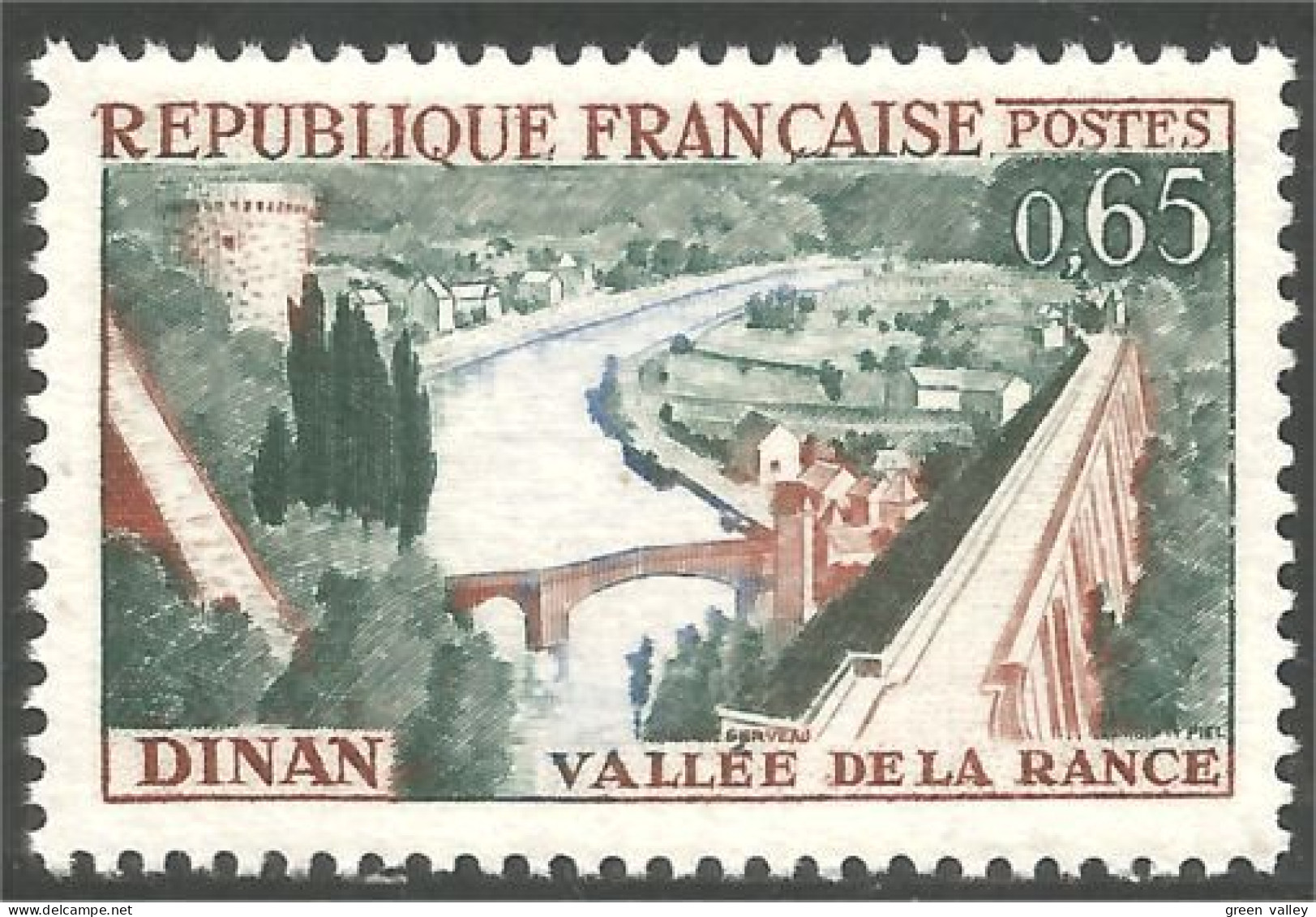 343 France Yv 1315 Dinan Vallée Rance Pont Bridge Brucke Ponte MNH ** Neuf SC (1315-1b) - Bridges