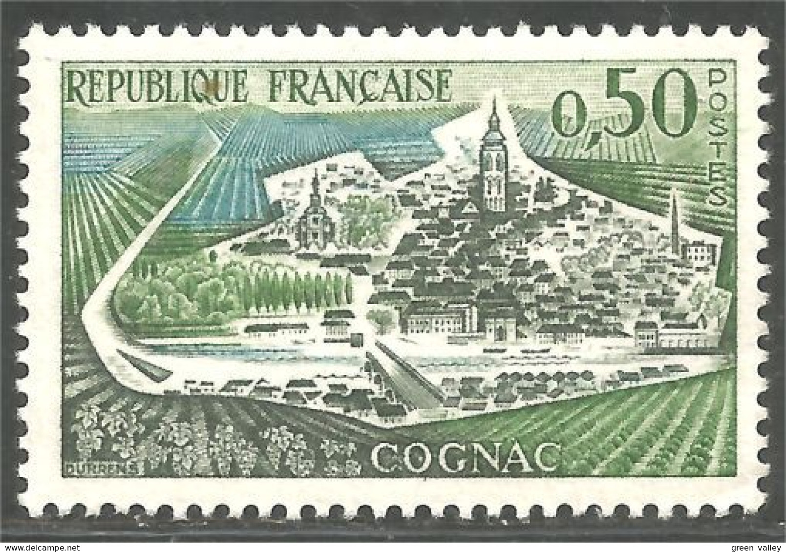 343 France Yv 1314 Cognac Wine Wein Vin Vigne Weintraub Spirit Alcoool Alcohol MNH ** Neuf SC (1314-1) - Vins & Alcools