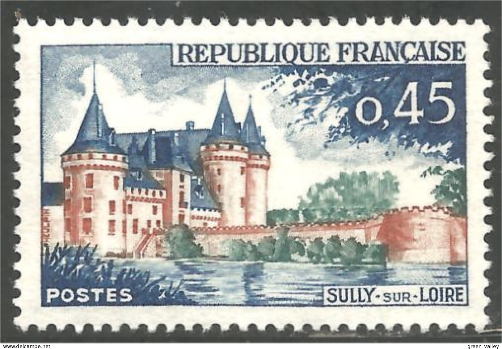 343 France Yv 1313 Chateau Sully Sur Loire Castle Schloss Castello MNH ** Neuf SC (1313-1b) - Schlösser U. Burgen