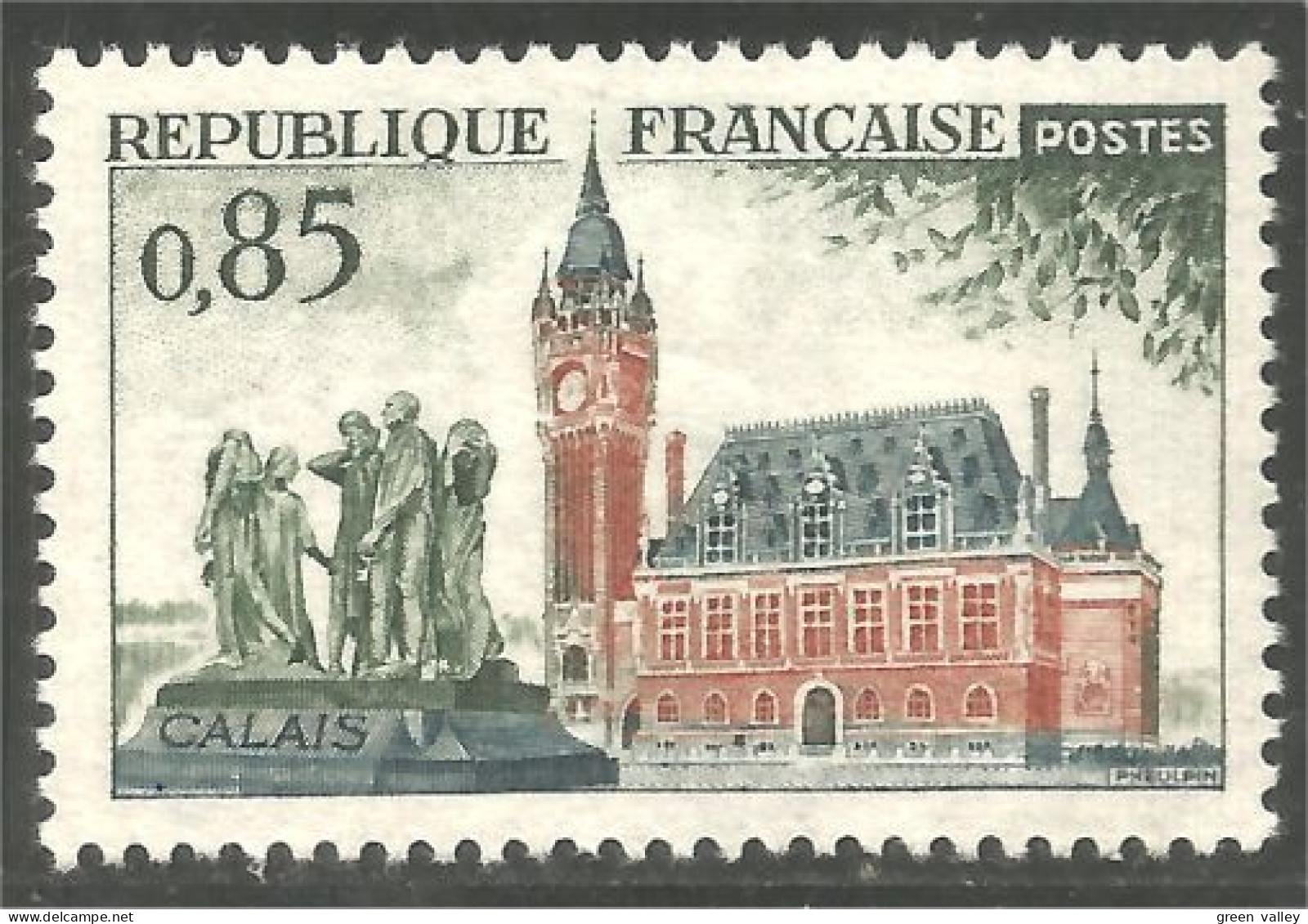 343 France Yv 1316 Chateau Calais Castle Schloss Castello MNH ** Neuf SC (1316-1b) - Châteaux