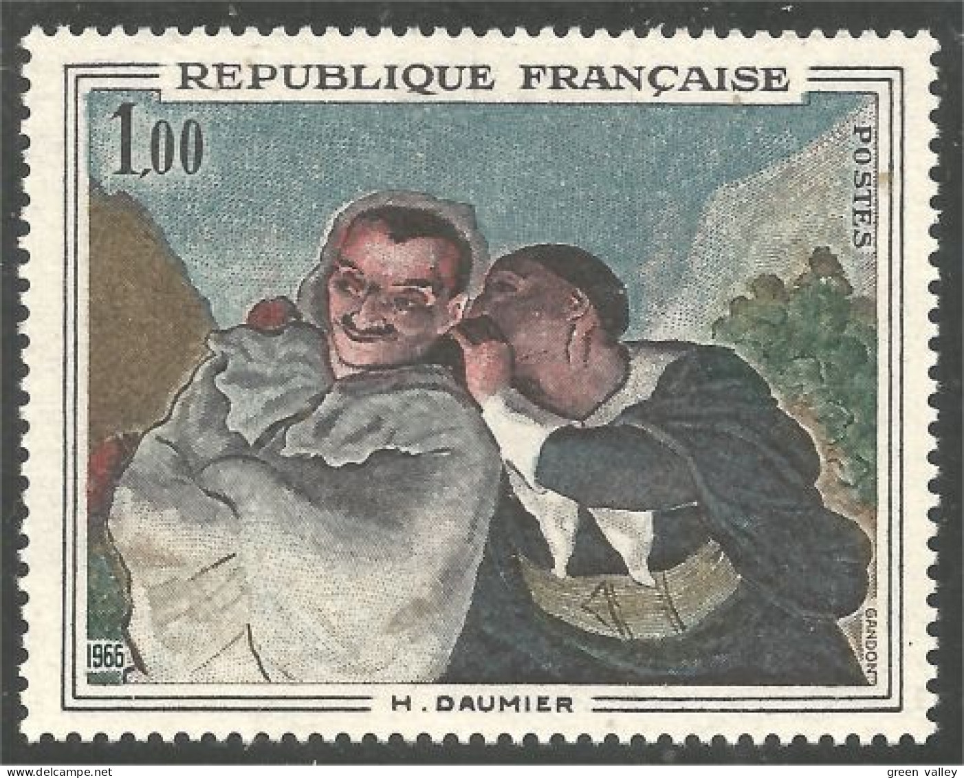 344 France Yv 1494 Tableau Daumier Painting MNH ** Neuf SC (1494-1c) - Sonstige & Ohne Zuordnung