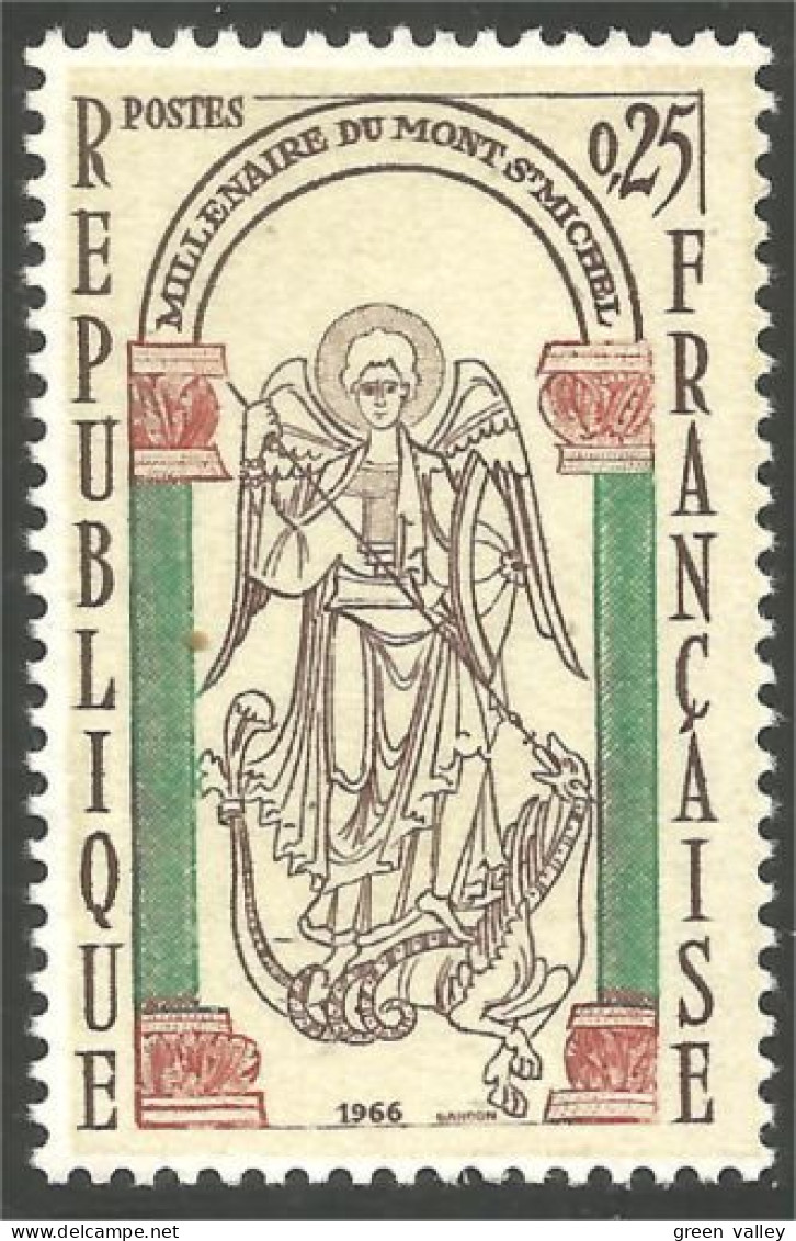 344 France Yv 1482 Mont Saint Michel Dragon Serpent Snake MNH ** Neuf SC (1482-1c) - Iglesias Y Catedrales