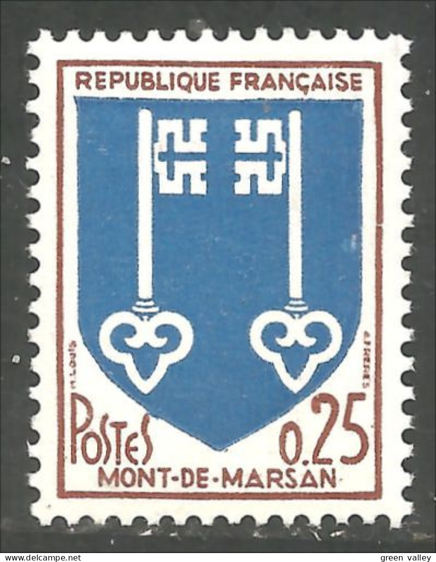 344 France Yv 1469 Armoiries Mont De Marsan Coat Of Arms Clés Keys MNH ** Neuf SC (1469-1c) - Sonstige & Ohne Zuordnung