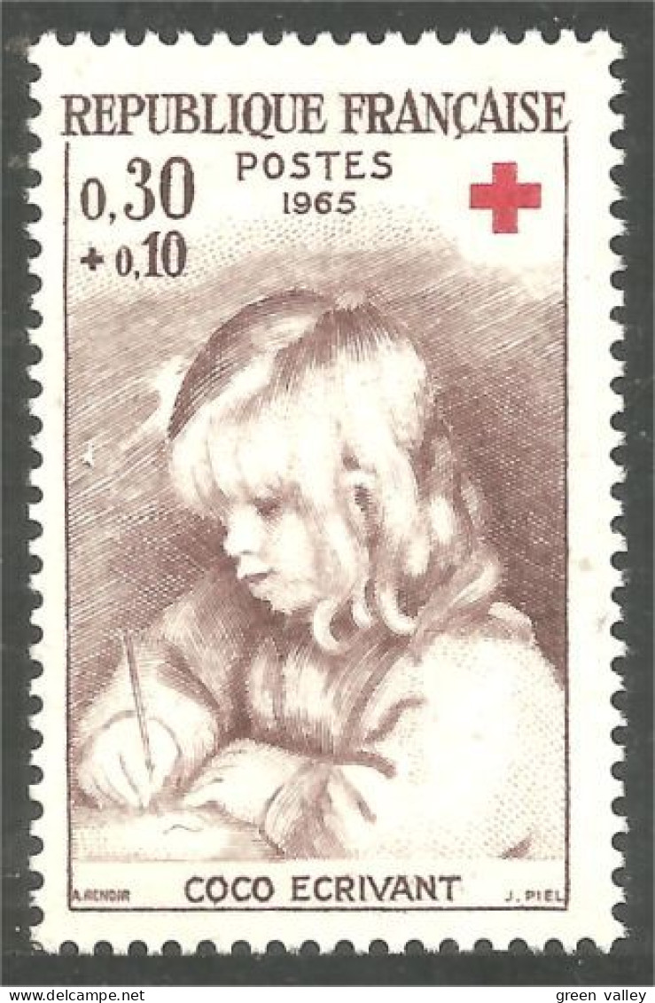 344 France Yv 1467 Croix-Rouge Red Cross Tableau Enfant Chilld Painting MNH ** Neuf SC (1467-1b) - Cruz Roja