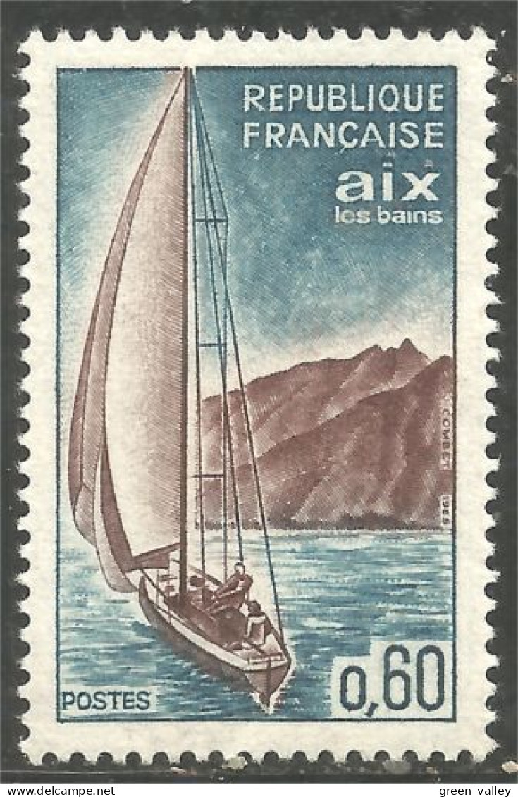 344 France Yv 1437 Aix Les Bains Lac Lake Voilier Bateau Sailing Boat Schiff MNH ** Neuf SC (1437-1b) - Autres & Non Classés