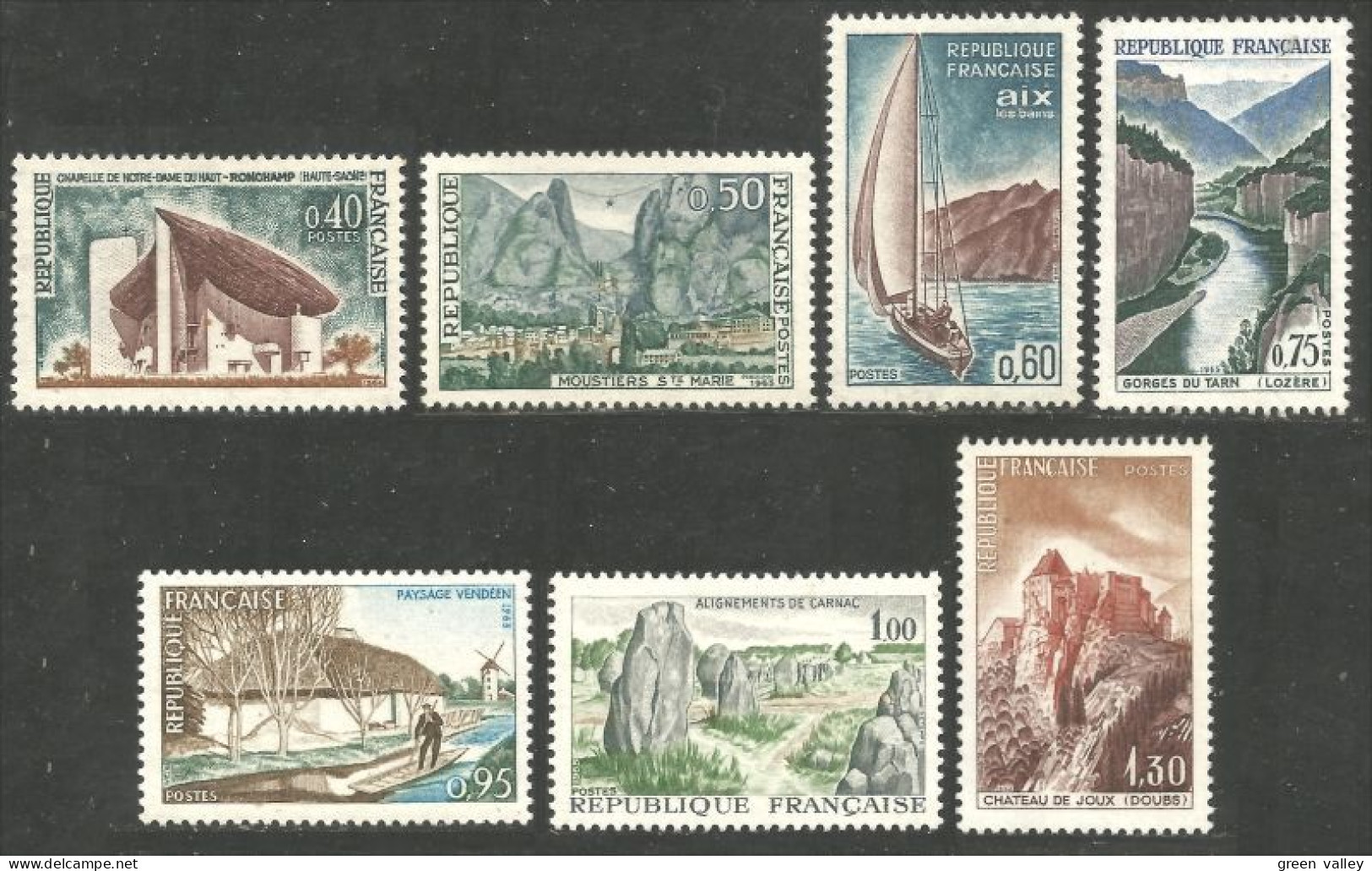 344 France Yv 1435-1441 Série Touristique 1965 MNH ** Neuf SC (1435-1441-1b) - Sonstige & Ohne Zuordnung