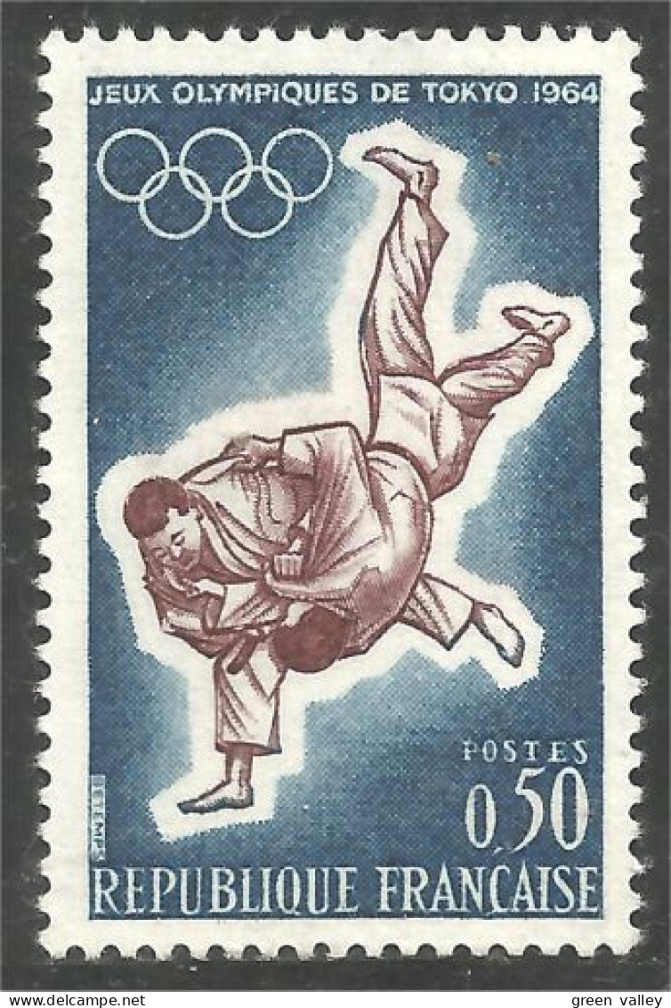 344 France Yv 1428 Judo Jeux Olympiques Tokyo Olympics MNH ** Neuf SC (1428-1d) - Lotta