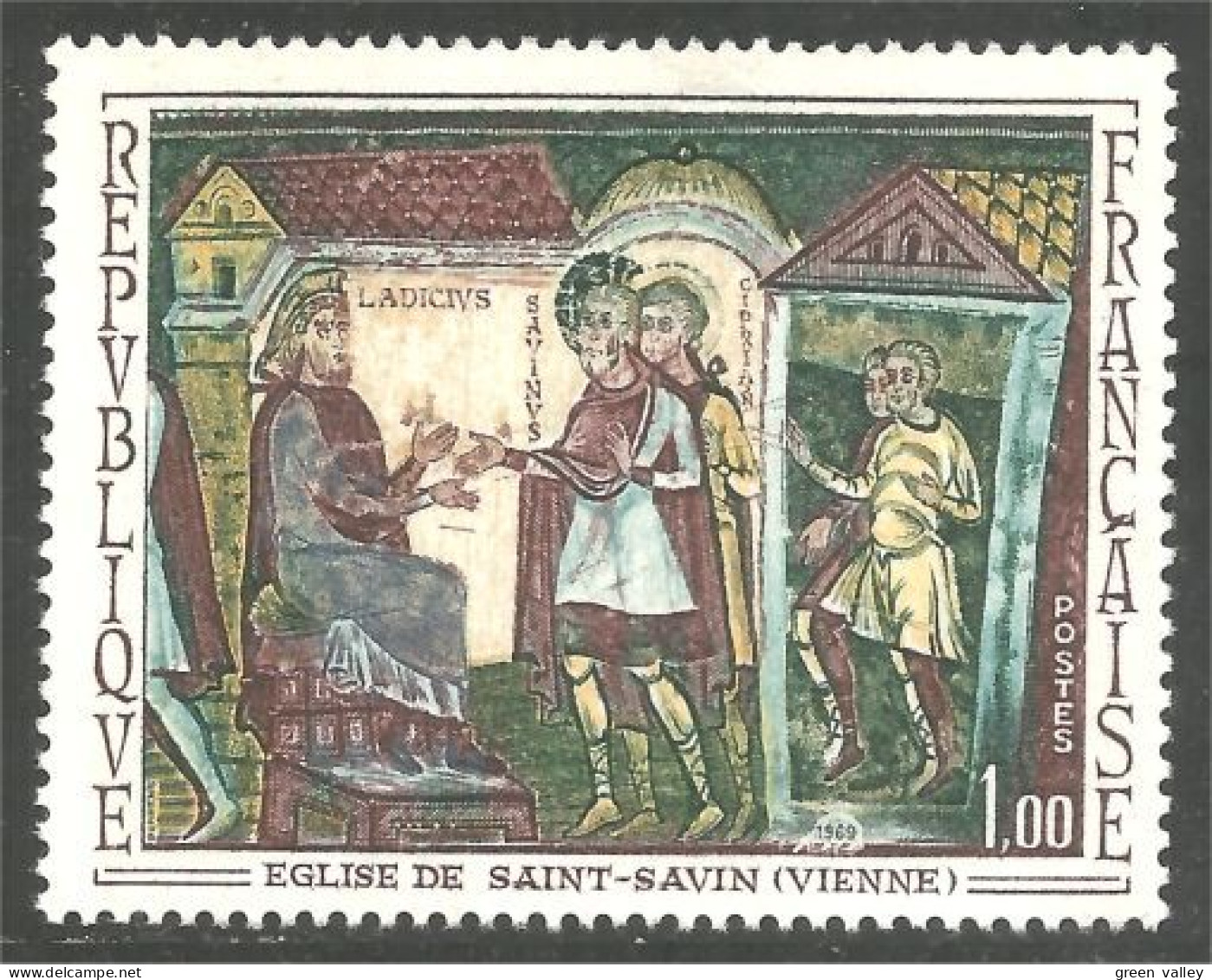 345 France Yv 1588 Fresque Abbaye Saint-Savin Abbey MNH ** Neuf SC (1588-1c) - Abbayes & Monastères