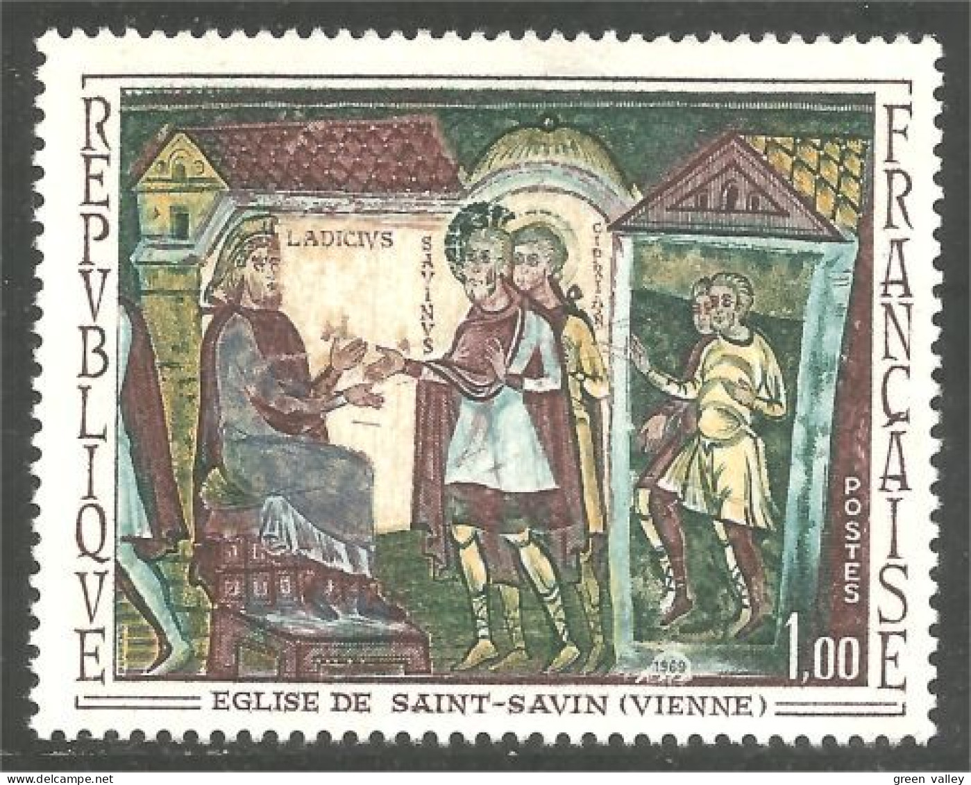 345 France Yv 1588 Fresque Abbaye Saint-Savin Abbey MNH ** Neuf SC (1588-1b) - Monumentos