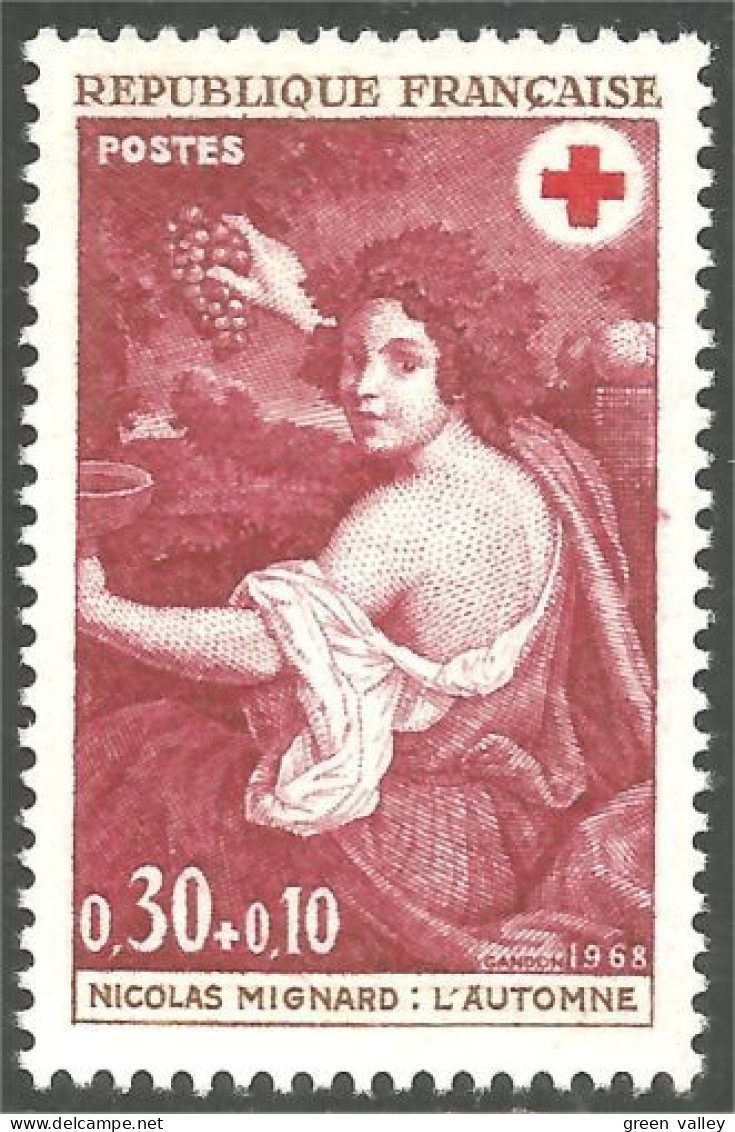 345 France Yv 1581 Croix Rouge Mignard L'Automne MNH ** Neuf SC (1581-1b) - Cruz Roja