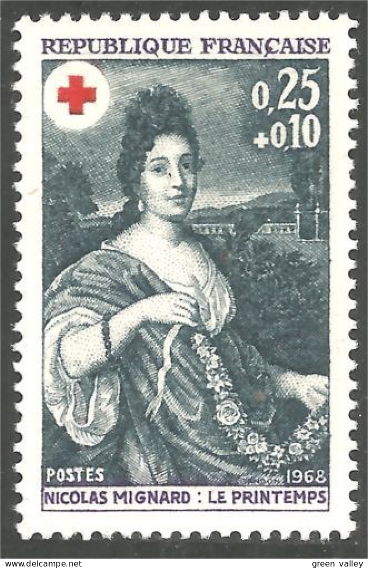 345 France Yv 1580 Croix Rouge Mignard Le Printemps MNH ** Neuf SC (1580-1b) - Cruz Roja