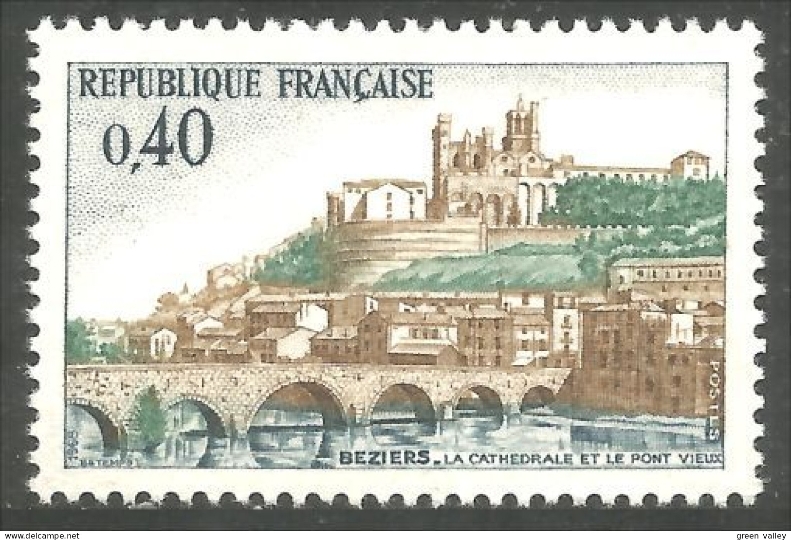 345 France Yv 1567 Béziers Cathédrale Cathedral Pont Bridge Brucke Ponte MNH ** Neuf SC (1567-1e) - Sonstige & Ohne Zuordnung