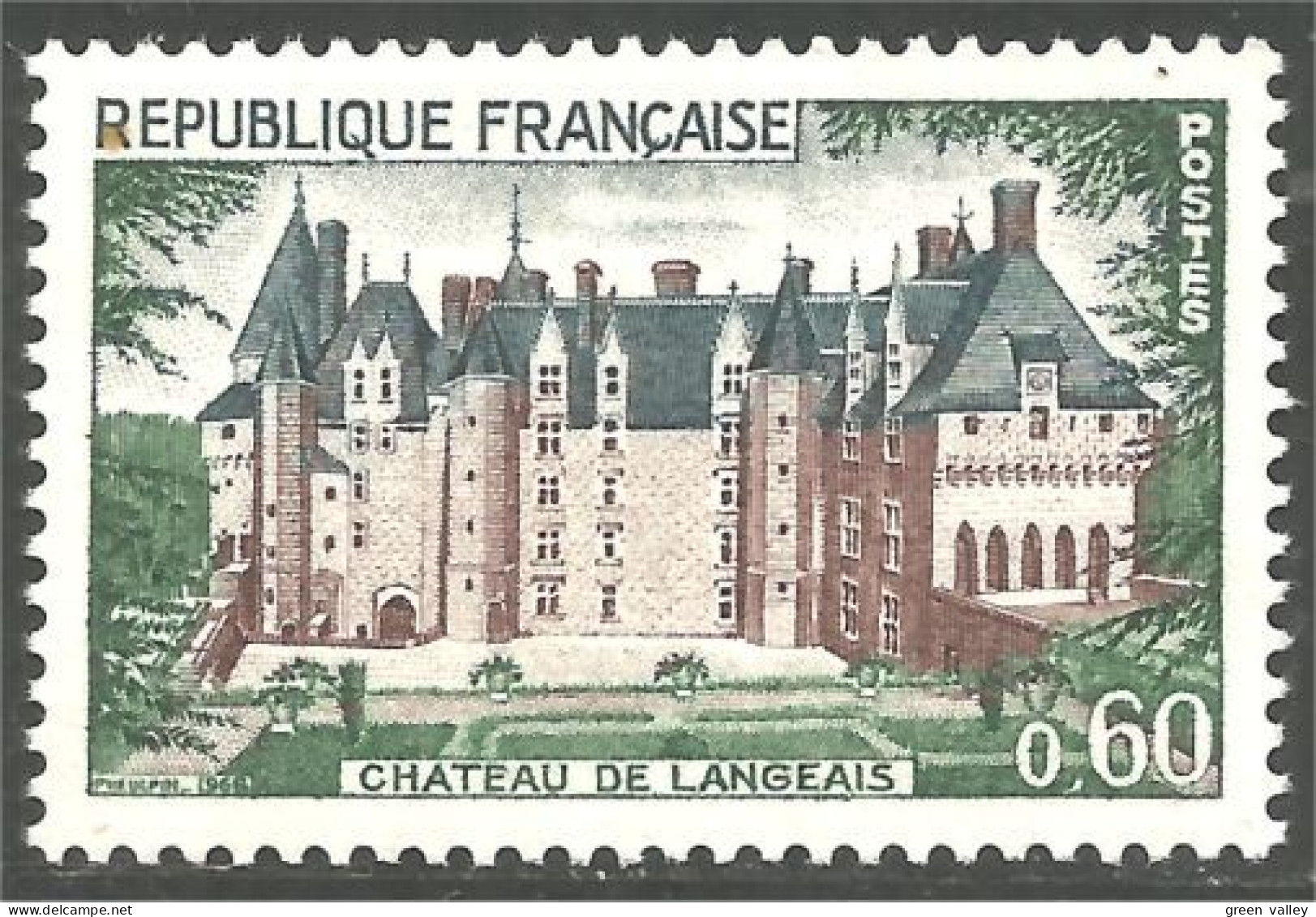 345 France Yv 1559 Chateau Langeais Castle Schloss Castello MNH ** Neuf SC (1559-1c) - Otros & Sin Clasificación