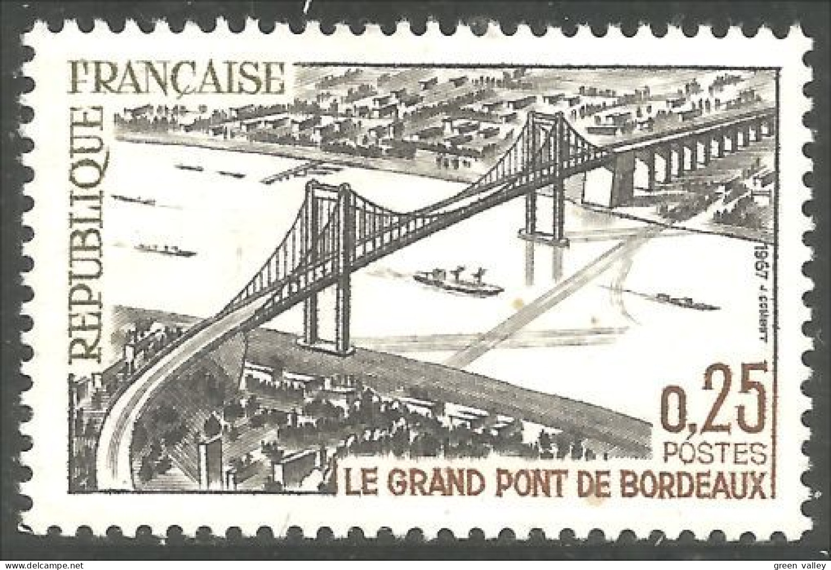 345 France Yv 1524 Pont Bordeaux Bridge Brucke Ponte MNH ** Neuf SC (1524-1b) - Bridges