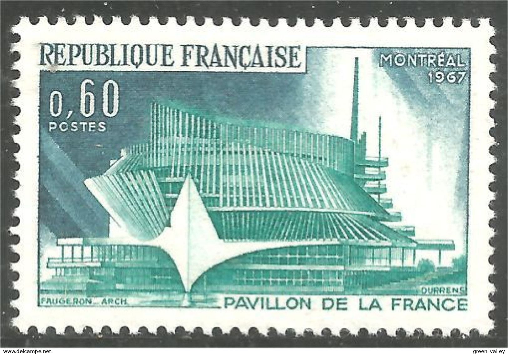 345 France Yv 1519 EXPO 67 Exposition De Montréal Canada MNH ** Neuf SC (1519-1d) - Sonstige & Ohne Zuordnung