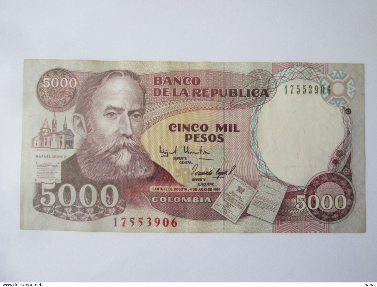 Colombia 5000 Pesos 1994 Banknote Very Good Conditions See Pictures - Kolumbien