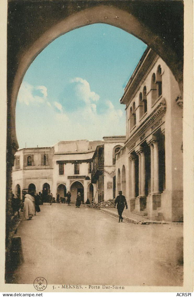 MEKNES - PORTE DAR-SMEN - ANIMATION (EDIT. E.R.A. ALBERT ALGER N° 5) 36  ( Recto Verso) KEVREN619 - Meknes