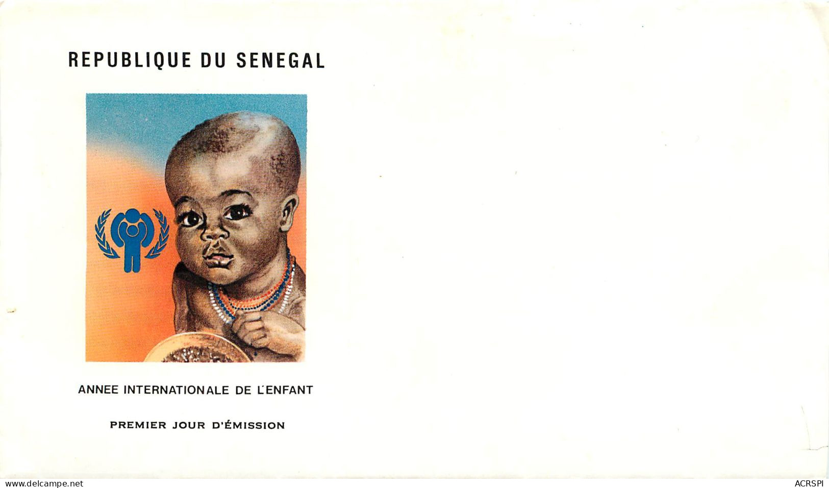 Enveloppe Vierge - Senegal 1980  Année De L'enfant  51 (scan Recto-verso) KEVREN0617 - Collections