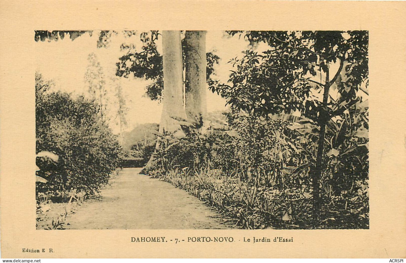 PORTO NOVO  Bénin Ex  Dahomey   Le Jardin D'Essai  7 (scan Recto-verso) KEVREN0617 - Benín