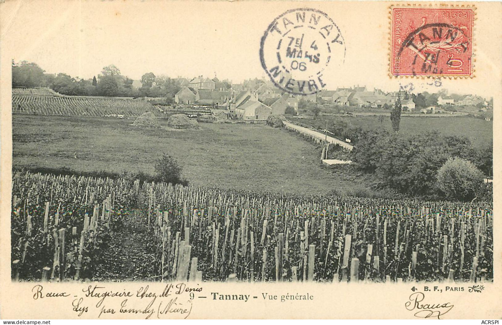 58 - TANNAY - VUE GENERALE - VIGNES  38   (scan Recto-verso) KEVREN0615 - Tannay