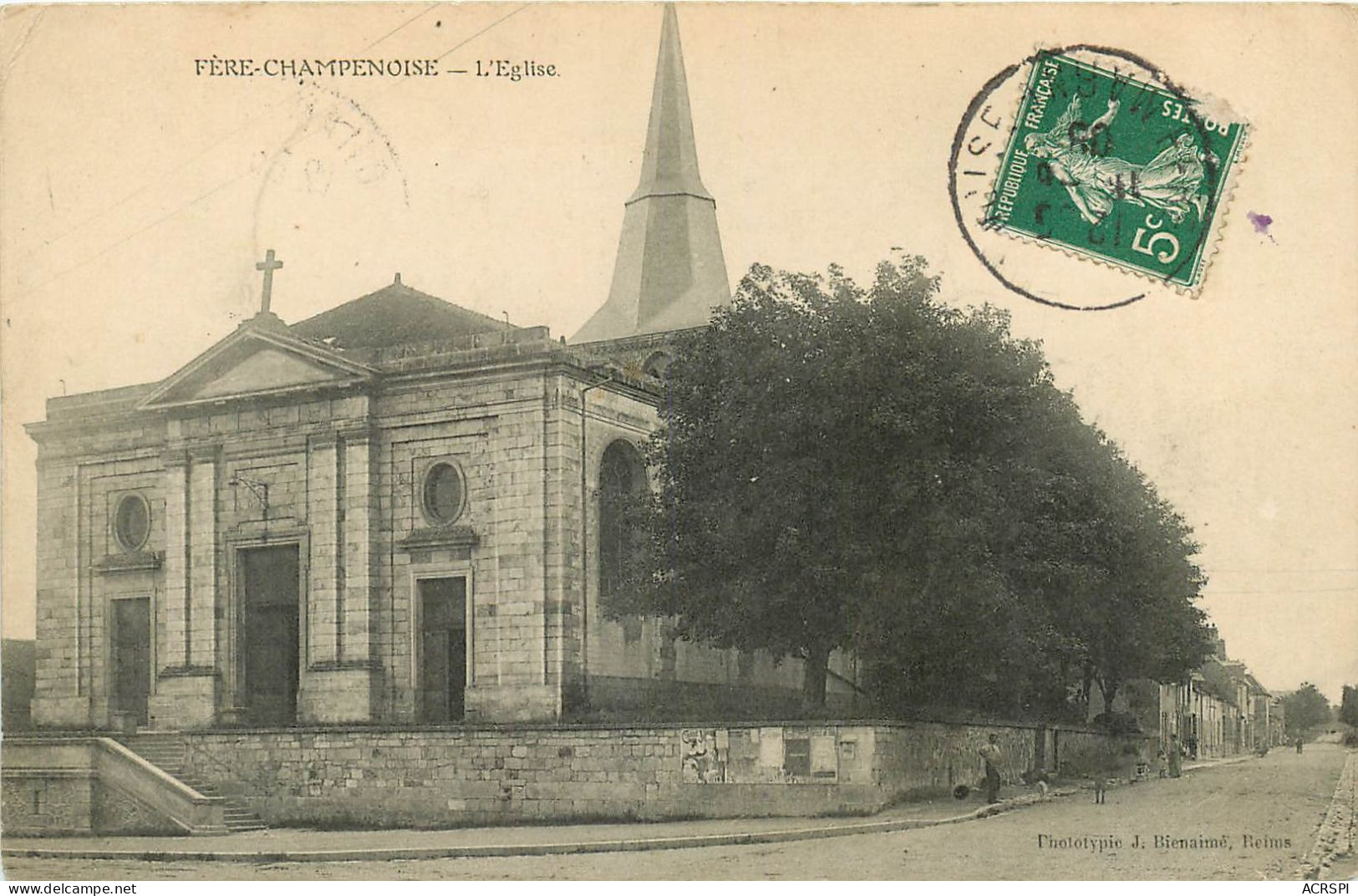 FERE CHAMPENOISE - L'EGLISE  42(scan Recto-verso) KEVREN0612 - Fère-Champenoise