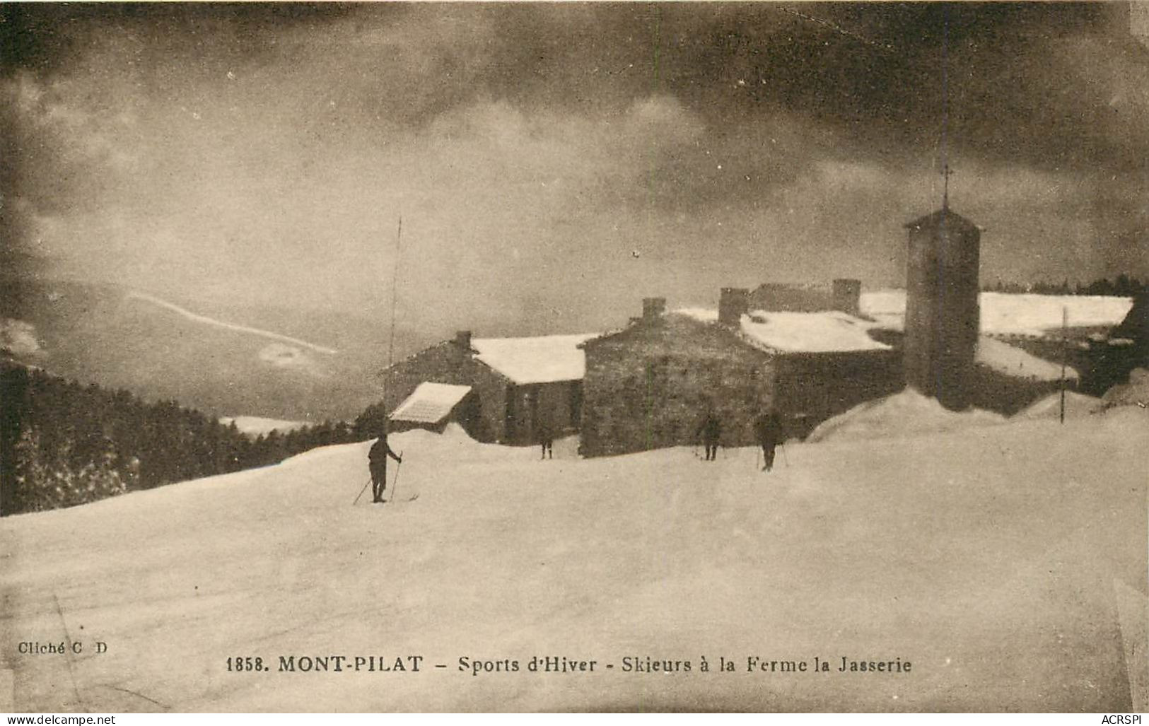 MONT PILAT Sports D'hiver Skieurs A La Ferme La Jasserie N°1858 Edition CD 10(scan Recto-verso) KEVREN0612 - Mont Pilat