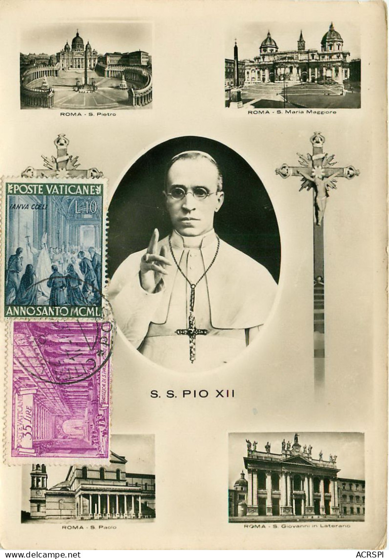 VATICAN  S.S PIO XII   Pi XII  Pi 12 Edition Alterocca Terni 18  (scan Recto-verso) KEVREN0608 - Vatican