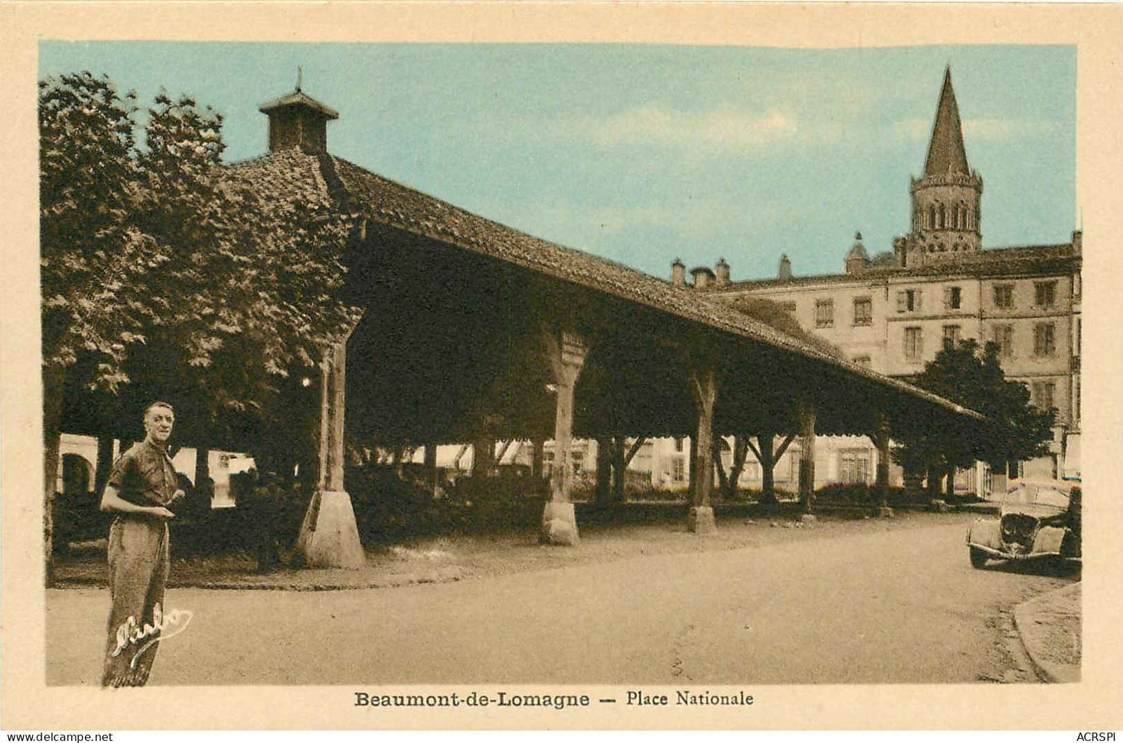 BEAUMONT De LOMAGNE  Place Nationale  36  (scan Recto-verso) KEVREN0643 - Beaumont De Lomagne