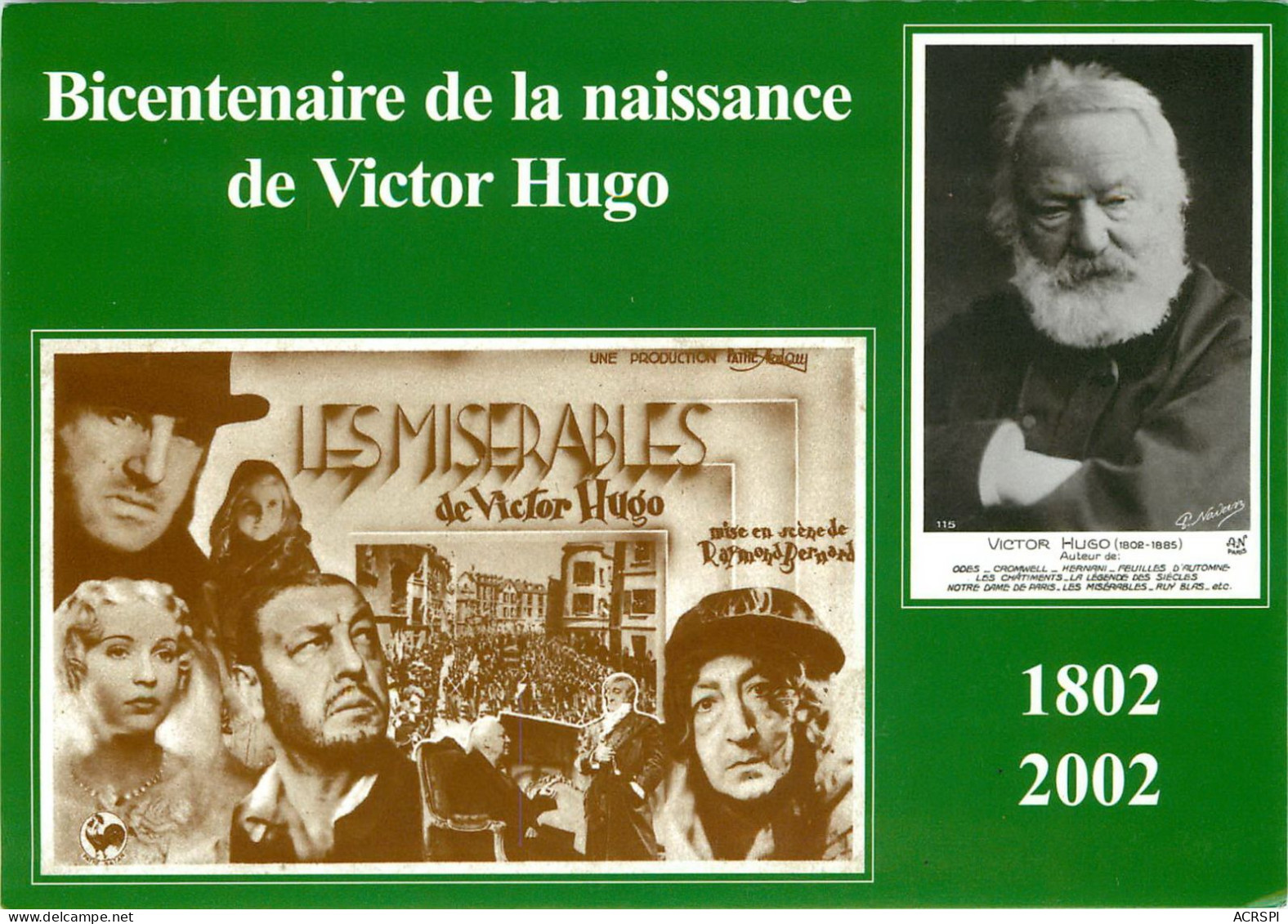 Maromme  En 2002 Bicentenaire De La Naissance De Victor HUGO 29    (scan Recto-verso) KEVREN0642 - Maromme